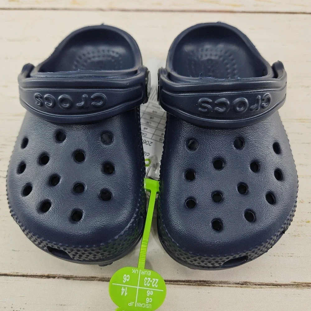 Crocs Classic Clog Navy Blue Toddler Size C6 Sandal Shoes 206990-410